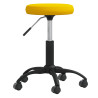 Silla de oficina giratoria de terciopelo amarillo mostaza 2