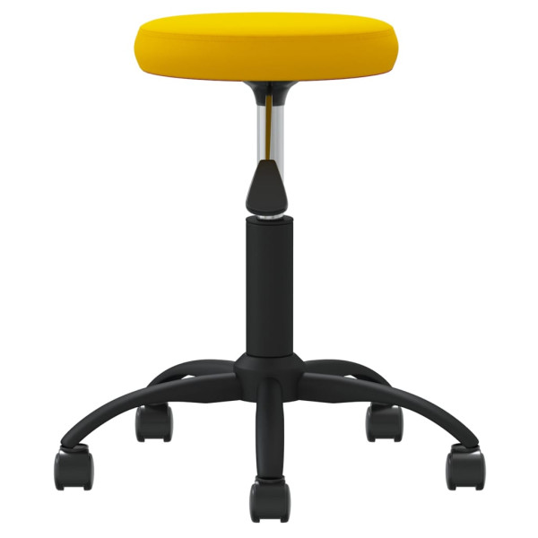 Silla de oficina giratoria de terciopelo amarillo mostaza M 4
