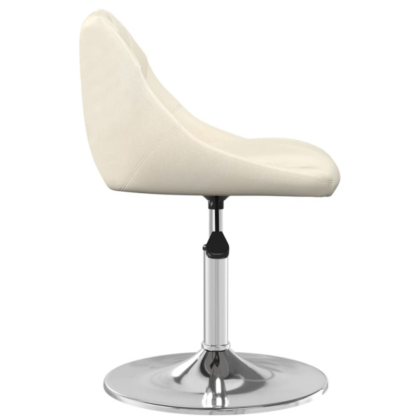 Silla de comedor giratoria 6 uds terciopelo crema M 4