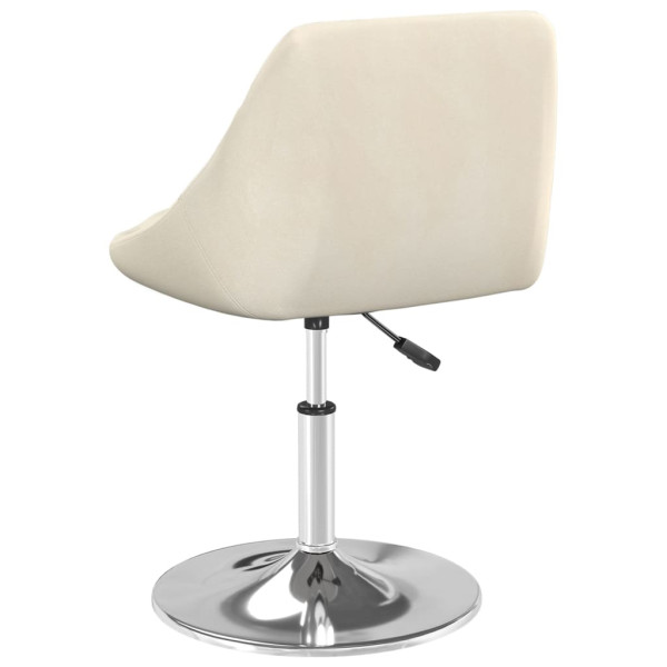 Silla de comedor giratoria 6 uds terciopelo crema M 5