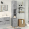 Armario de baño madera contrachapada gris hormigón 30x30x190 cm 3