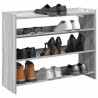 Mueble zapatero madera contrachapada gris sonoma 80x25x62 cm 1