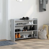 Mueble zapatero madera contrachapada gris sonoma 80x25x62 cm 3