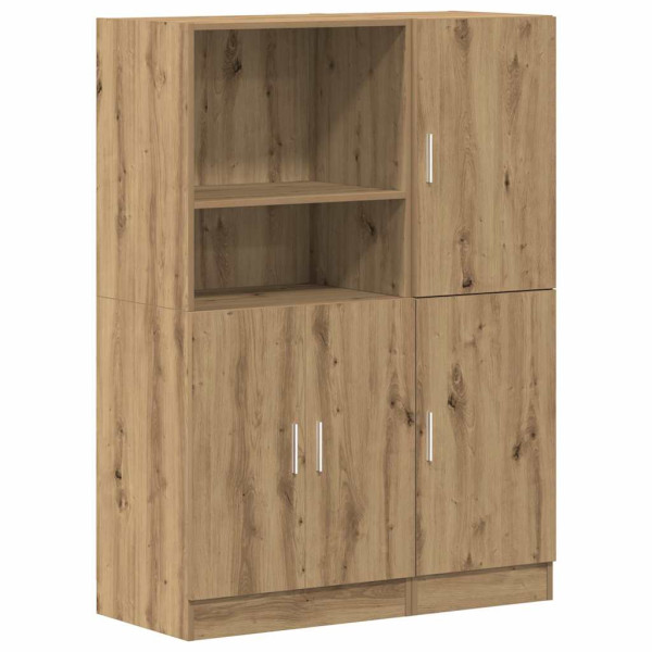 Set de muebles cocina 2 pzas madera ingeniería roble artesanal M 2