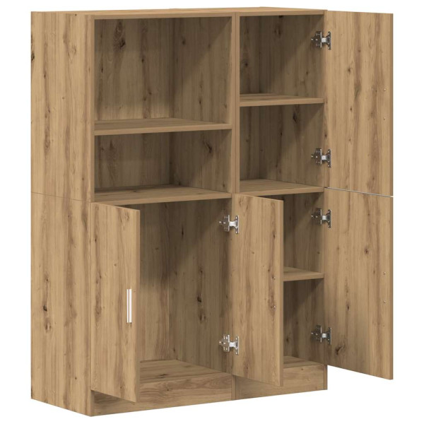 Set de muebles cocina 2 pzas madera ingeniería roble artesanal M 4