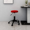 Silla de oficina giratoria de terciopelo rojo tinto 1