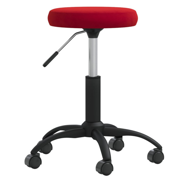 Silla de oficina giratoria de terciopelo rojo tinto M 2
