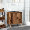 Mueble de lavabo madera de ingeniería envejecida 58x33x60 cm 3