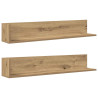 Estantes de pared 2 uds madera roble artisan 100x16.5x16.5 cm 2