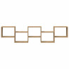 Estante cubo de pared 5 compartimentos madera roble artisan 4