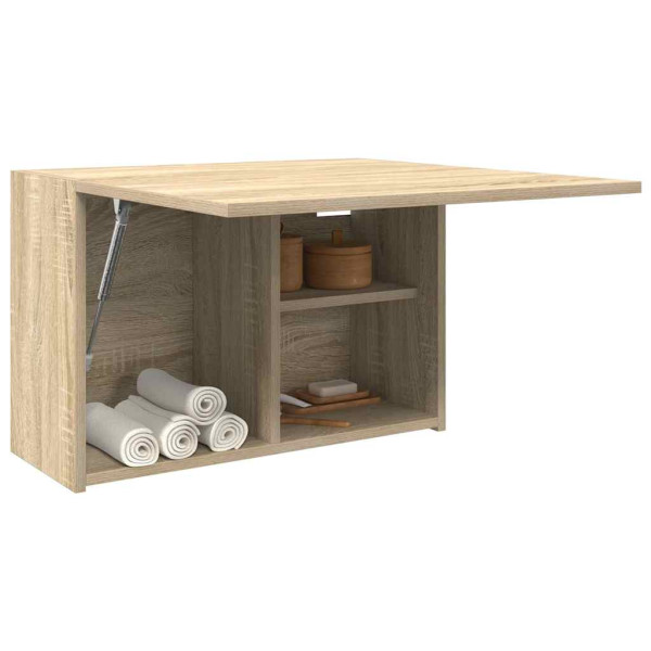 Mueble de pared baño madera ingeniería roble Sonoma 60x25x40 cm D