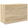 Mueble de pared baño madera ingeniería roble Sonoma 60x25x40 cm 2