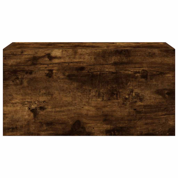 Mueble de pared baño madera ingeniería roble ahumado 60x25x30cm M 4