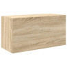 Mueble de pared baño madera ingeniería roble Sonoma 60x25x30 cm 2