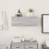 Armario de pared baño madera ingeniería gris Sonoma 80x25x30 cm 3