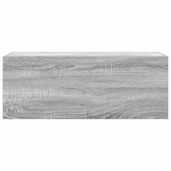 Armario de pared baño madera ingeniería gris Sonoma 80x25x30 cm M 4