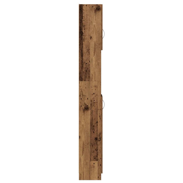 Armario de baño madera contrachapada madera vieja 32x25.5x190cm M 5