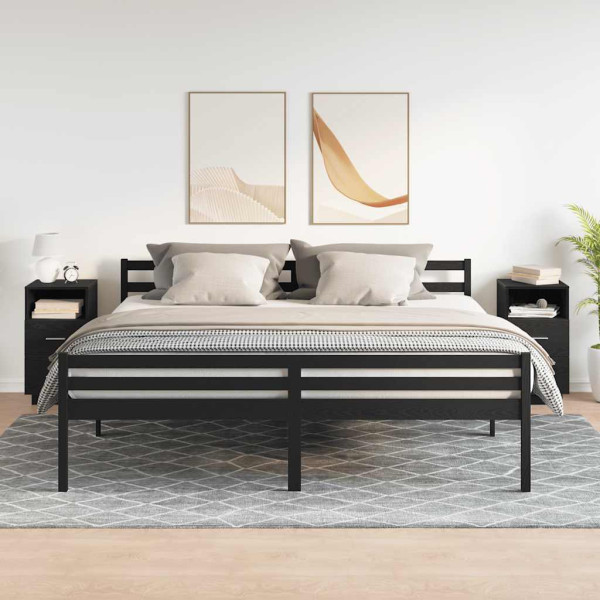 Mesillas de noche 2 uds con 2 cajones negro 36x36x68 cm M 3