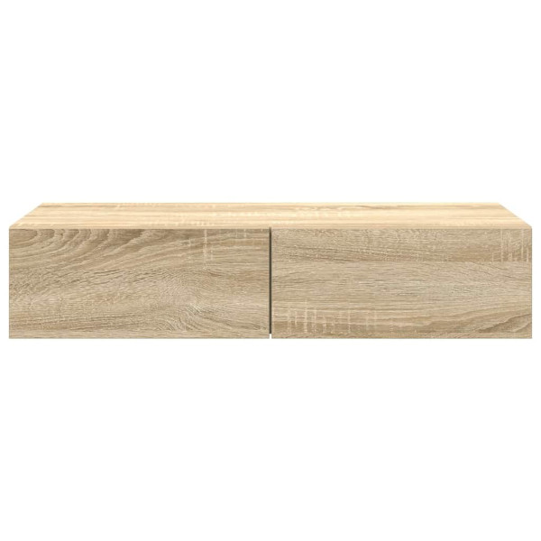 Estante de pared con cajones madera contrachapada roble sonoma M 4