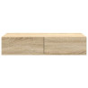 Estante de pared con cajones madera contrachapada roble sonoma 4