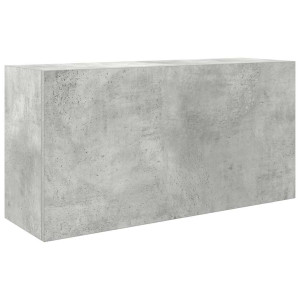 Mueble de pared baño madera ingeniería gris hormigón 80x25x40cm H