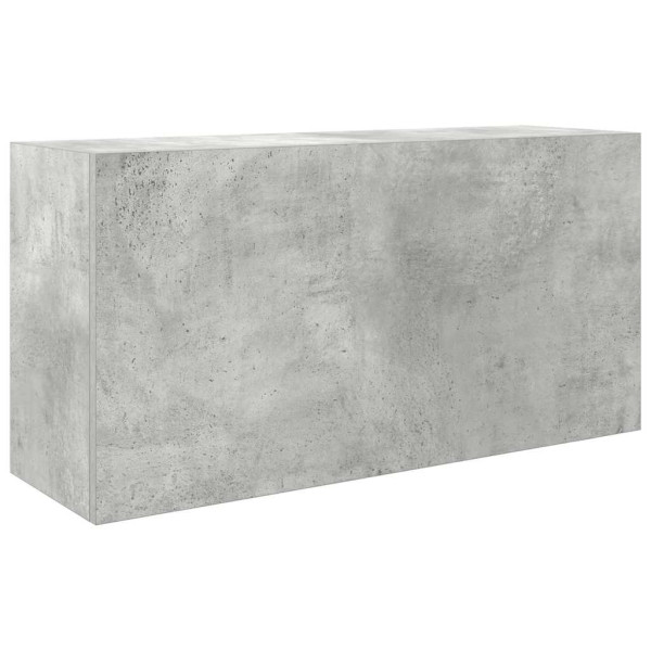 Mueble de pared baño madera ingeniería gris hormigón 80x25x40cm M 2
