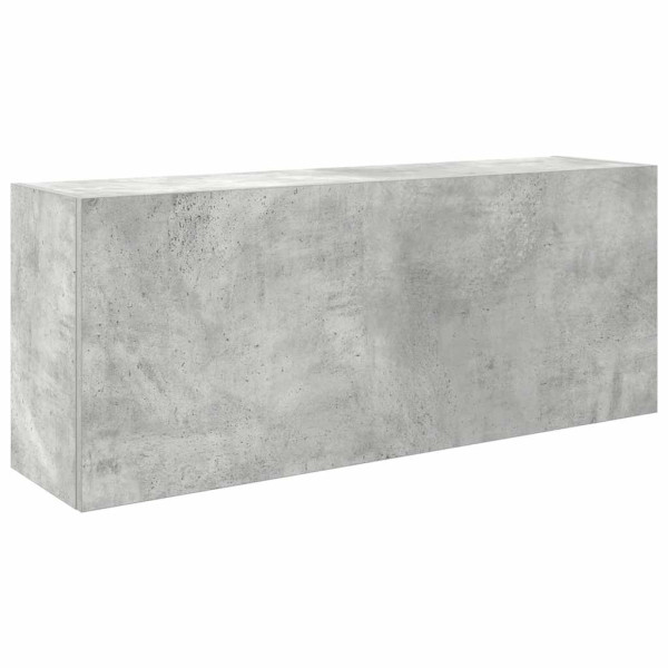 Mueble pared baño madera ingeniería gris hormigón 100x25x40 cm M 2