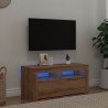 Mueble de TV luces LED madera roble artisan 90x35x40 cm 1