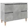 Armario de lavabo madera contrachapada gris hormigón 80x33x60cm 2