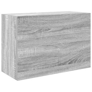 Armario de pared baño madera ingeniería gris Sonoma 60x25x40 cm H