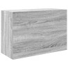 Armario de pared baño madera ingeniería gris Sonoma 60x25x40 cm 2