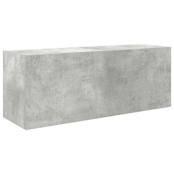 Mueble de pared baño madera ingeniería gris hormigón 80x25x30cm M 2