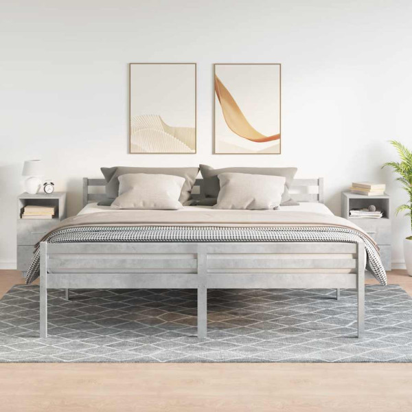 Mesillas de noche 2 uds con 2 cajones gris cemento 36x36x68 cm M 3