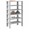 Mueble zapatero madera contrachapada gris Sonoma 61x32x105 cm 1