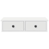 Estante de pared con cajones de madera contrachapada blanco 4
