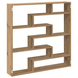 Estante cubo de pared 7 compartimentos madera roble artisan H