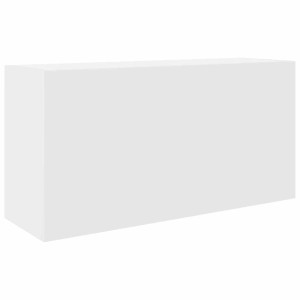 Mueble de pared de baño madera ingeniería blanco 80x25x40 cm H