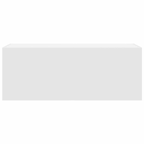 Mueble de pared de baño madera ingeniería blanco 80x25x40 cm M 4