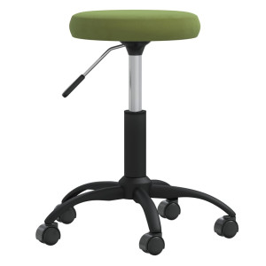 Silla de oficina giratoria de terciopelo verde claro H