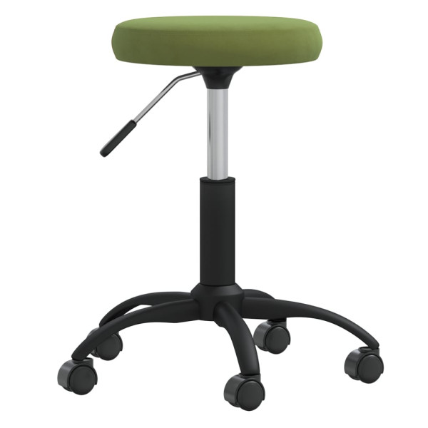Silla de oficina giratoria de terciopelo verde claro M 2