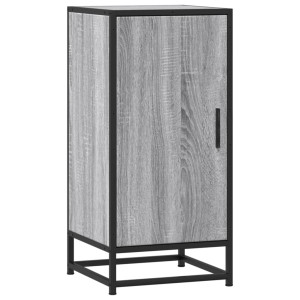 Aparador madera ingeniería y metal gris Sonoma 35.5x35x76 cm H