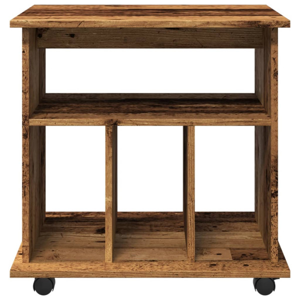 Móvel com rodas 60x45x60 cm derivados de madeira madeira velha M 5