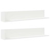 Estantes parede 2pcs 100x16.5x16.5 cm derivados madeira branco 2