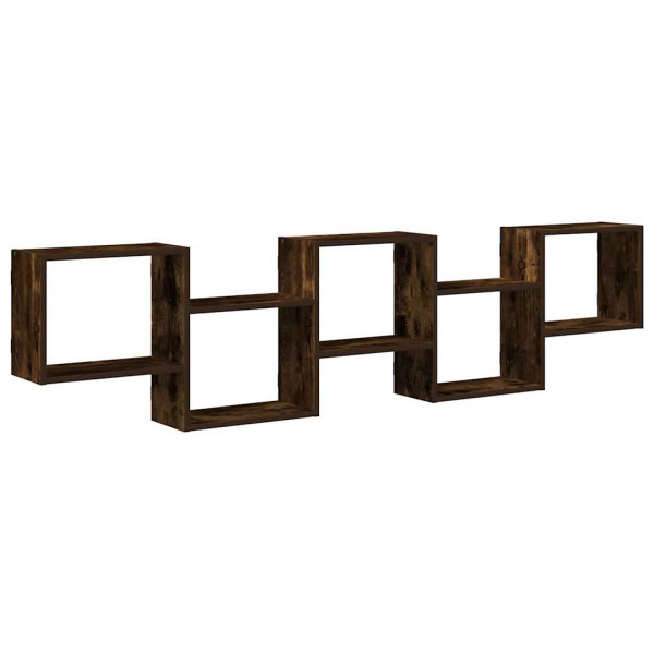 Estante cubo de pared 5 compartimentos madera roble ahumado M 2