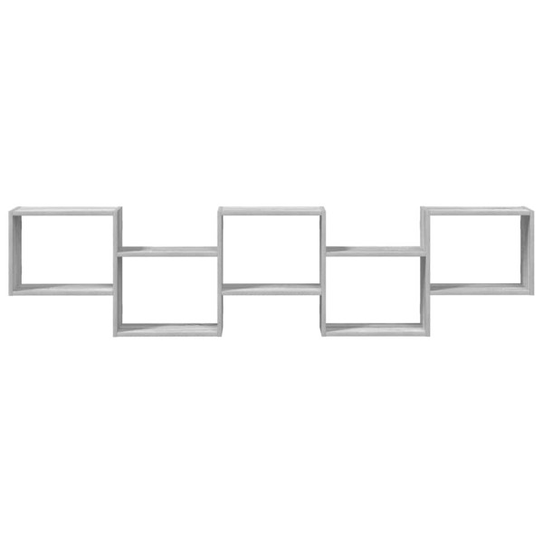 Estante cubo de pared 5 compartimentos madera gris Sonoma M 4