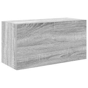 Armario de pared baño madera ingeniería gris Sonoma 60x25x30 cm H
