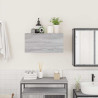 Armario de pared baño madera ingeniería gris Sonoma 60x25x30 cm 3