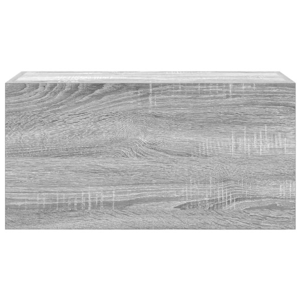 Armario de pared baño madera ingeniería gris Sonoma 60x25x30 cm M 4