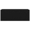Mueble de pared de baño madera ingeniería negro 80x25x30 cm 4