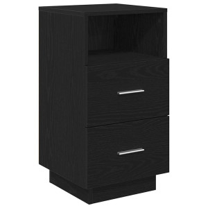 Mesa de cabeceira com 2 gavetas 36x36x68 cm preto H